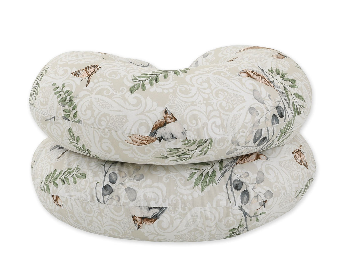 Cotton pillowcase for pregnancy Pillow C - Brown birds