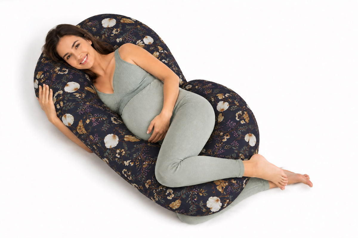 Maternity Support Pillow C, removable pillowcase - Floristic
