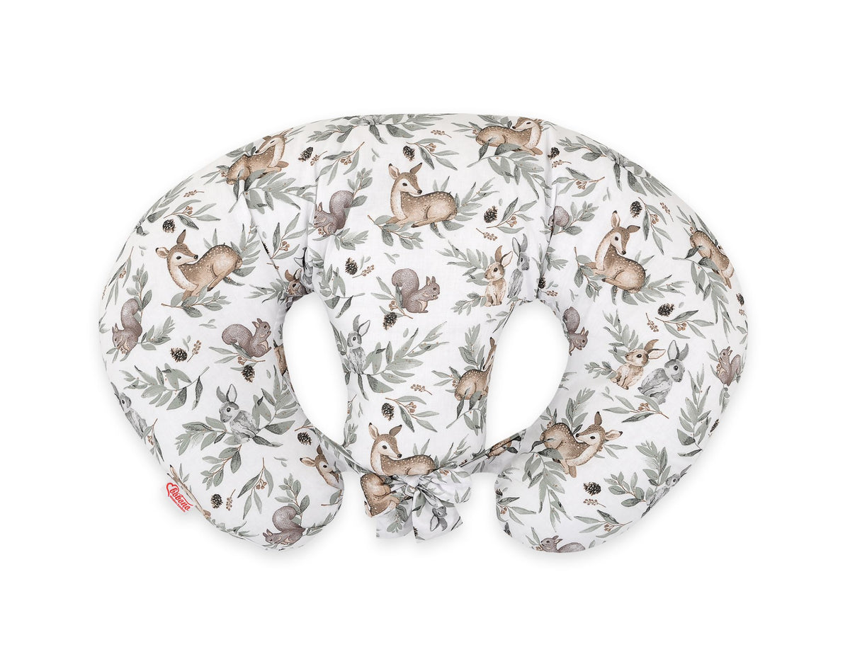 Replacement Cover for Bobono Twin Nursing Pillow – 100% Cotton - woodland olive