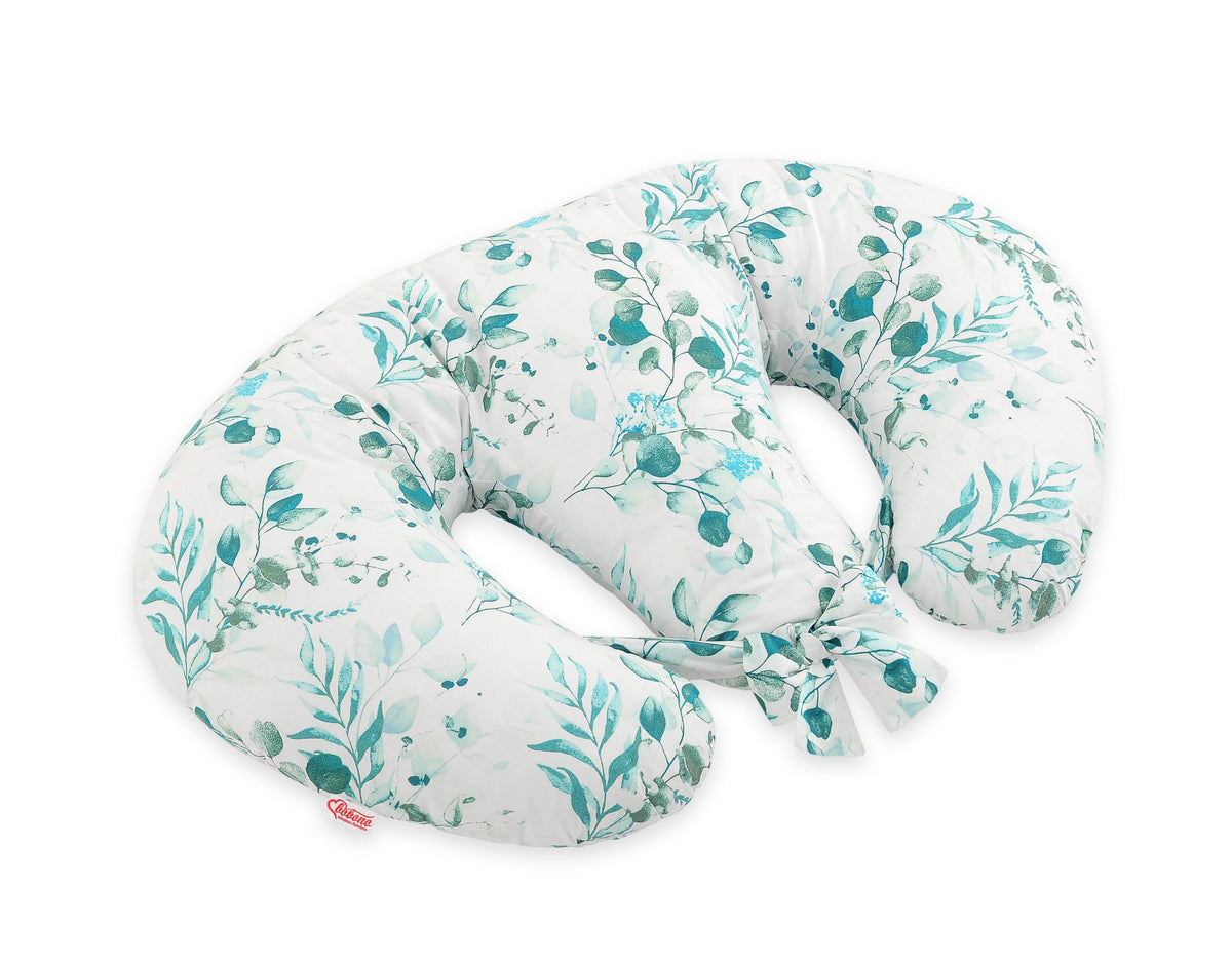 Replacement Cover for Bobono Twin Nursing Pillow – 100% Cotton - eucaliptus mint