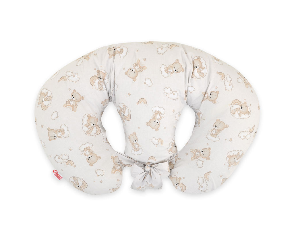 Replacement Cover for Bobono Twin Nursing Pillow – 100% Cotton - rainbow bear
