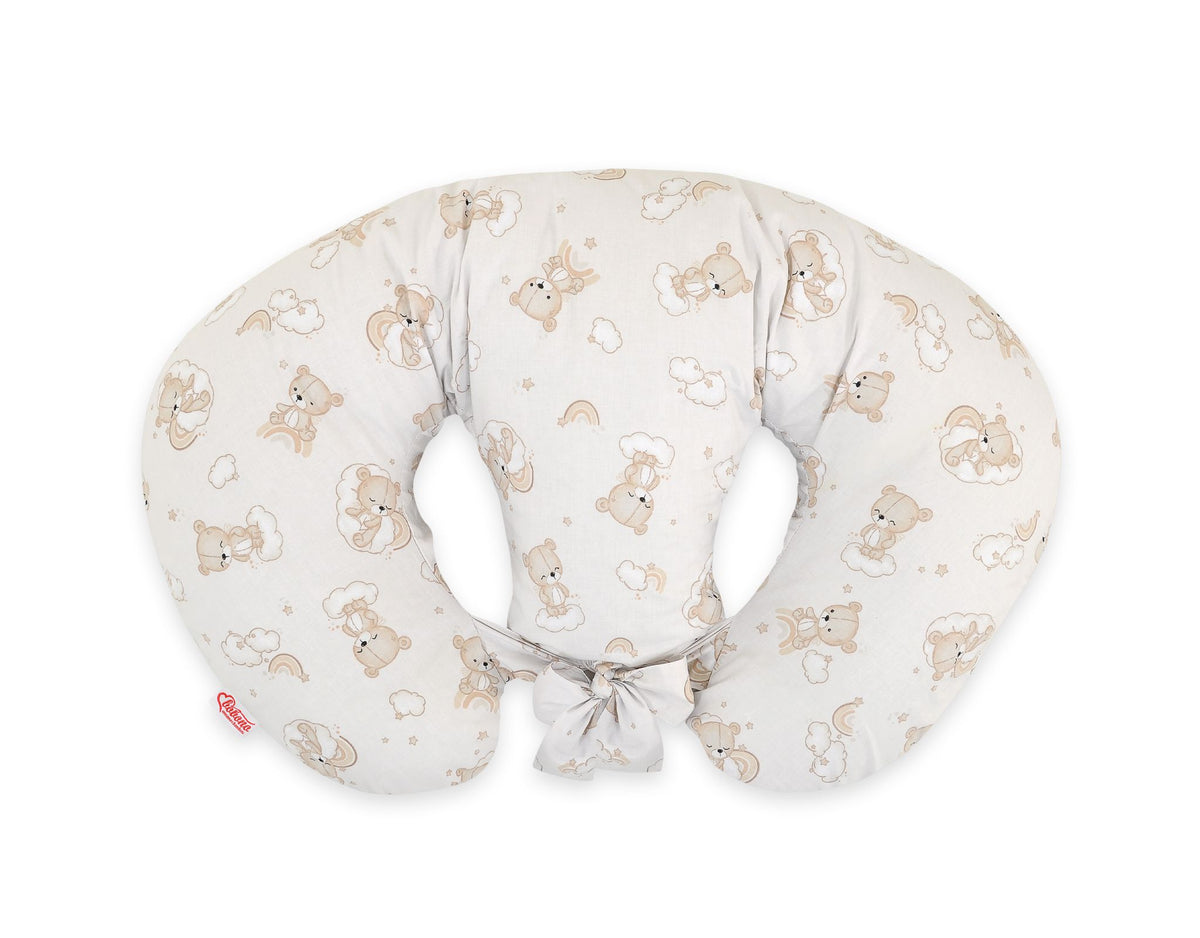 Replacement Cover for Bobono Twin Nursing Pillow – 100% Cotton - rainbow bear