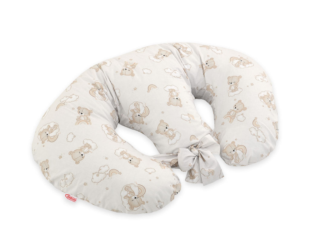 Replacement Cover for Bobono Twin Nursing Pillow – 100% Cotton - rainbow bear