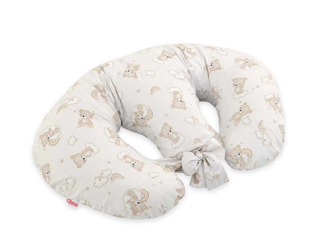 Replacement Cover for Bobono Twin Nursing Pillow – 100% Cotton - rainbow bear