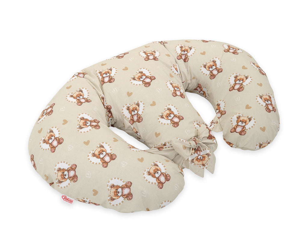 Replacement Cover for Bobono Twin Nursing Pillow – 100% Cotton - teddy love