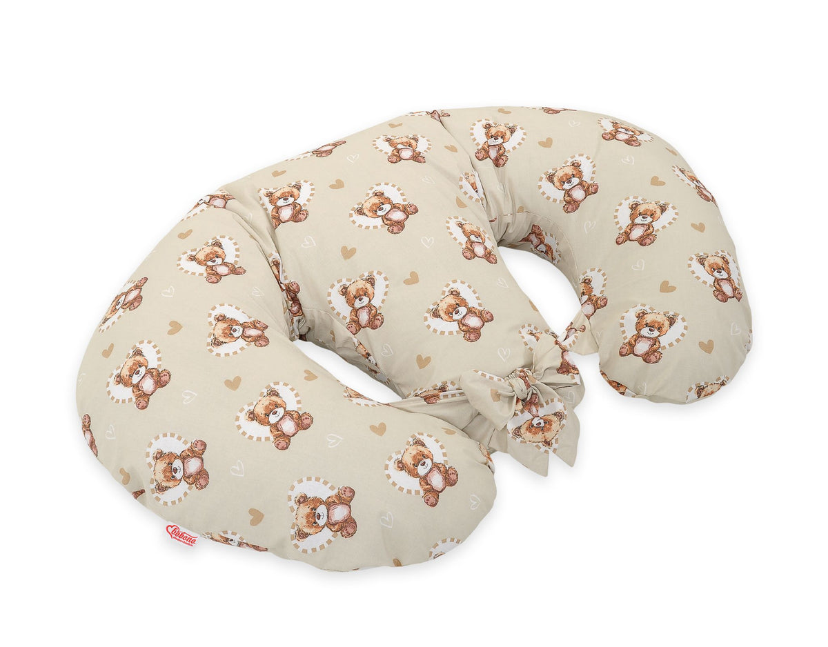 Replacement Cover for Bobono Twin Nursing Pillow – 100% Cotton - teddy love