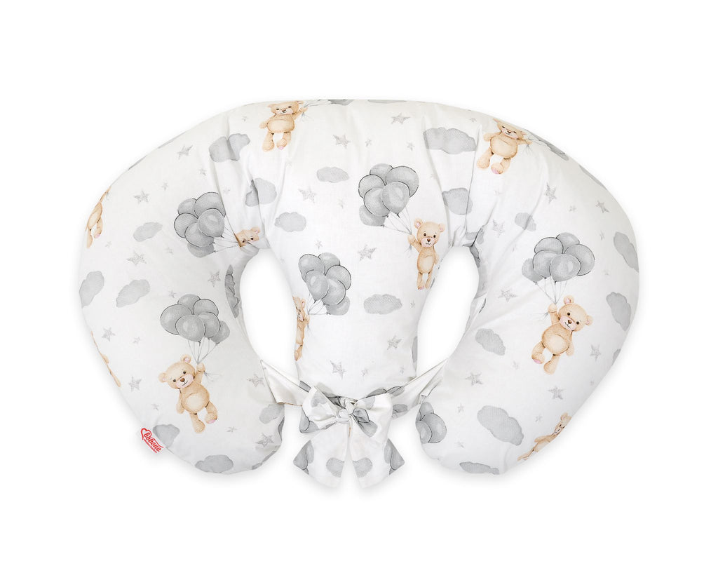 Replacement Cover for Bobono Twin Nursing Pillow – 100% Cotton - teddy bear