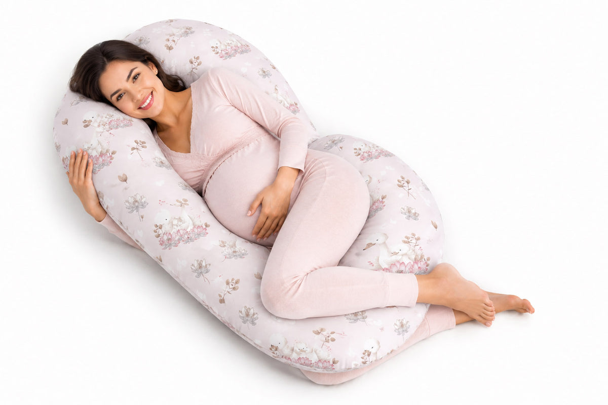 Cotton pillowcase for pregnancy Pillow C - Little Swans