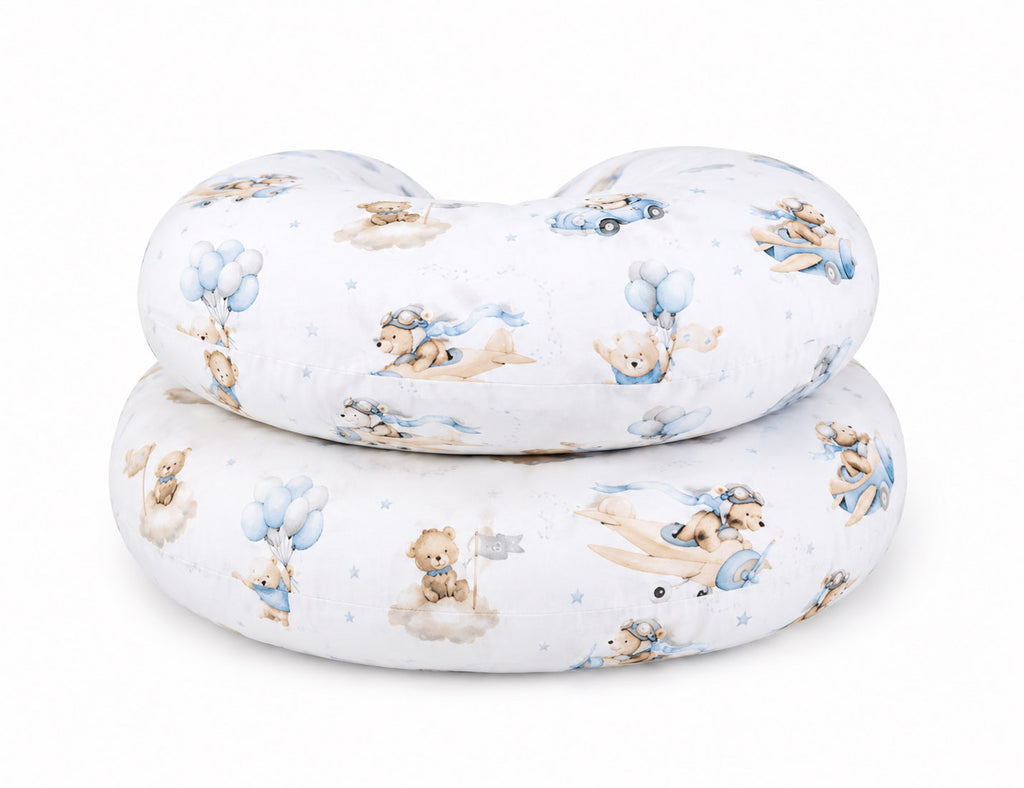 Maternity Support Pillow C, removable pillowcase - Blue Sky Bears