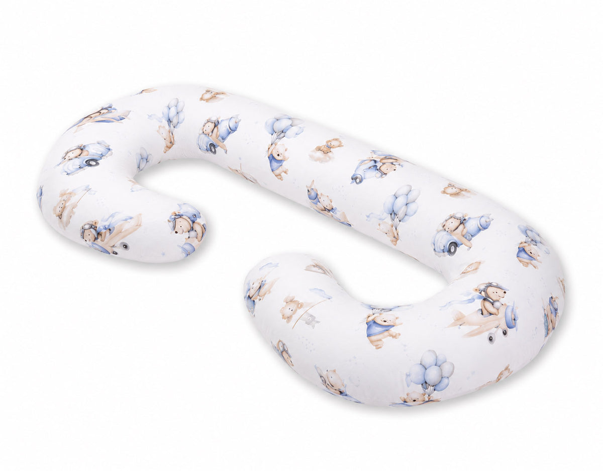 Maternity Support Pillow C, removable pillowcase - Blue Sky Bears