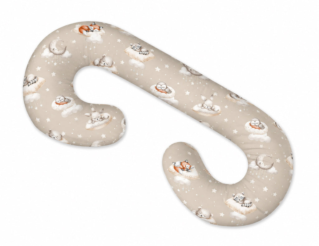 Cotton pillowcase for pregnancy Pillow C - Twinkle Woodland