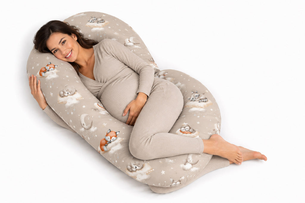 Cotton pillowcase for pregnancy Pillow C - Twinkle Woodland