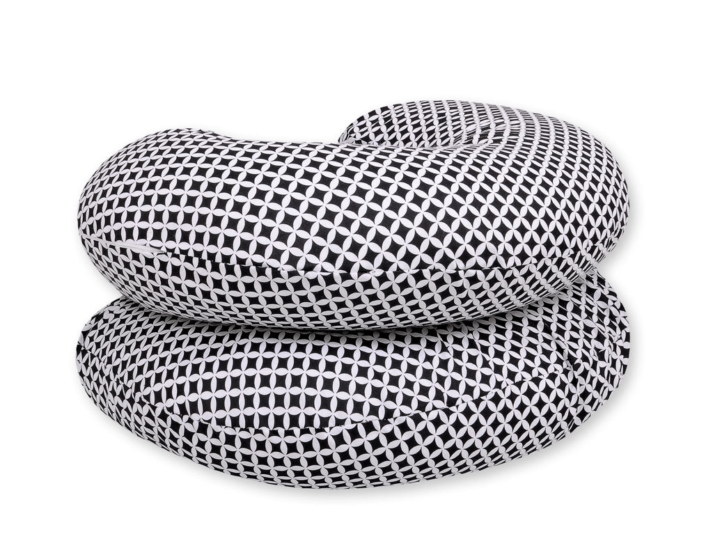 Maternity Support Pillow C, removable pillowcase - rosette black
