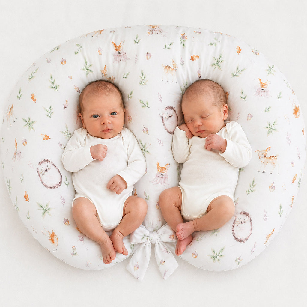 Replacement Cover for Bobono Twin Nursing Pillow – 100% Cotton - forest softness