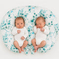 Replacement Cover for Bobono Twin Nursing Pillow – 100% Cotton - eucaliptus mint