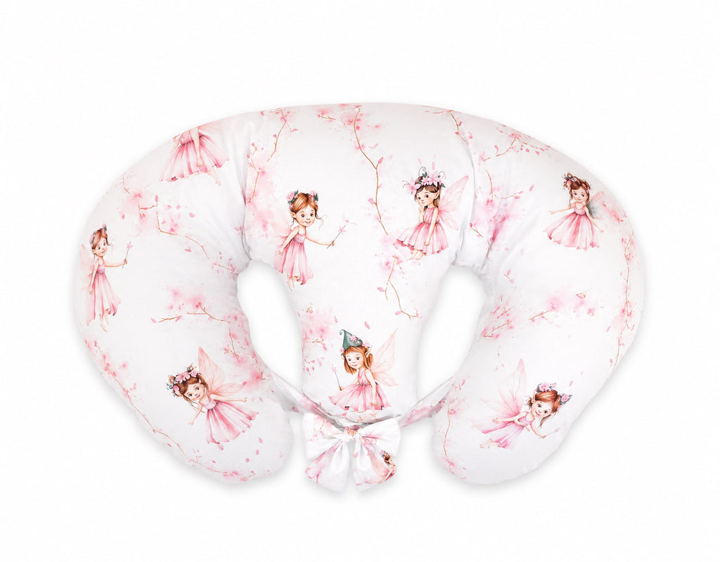 Replacement Cover for Bobono Twin Nursing Pillow – 100% Cotton - Blossom Fairies