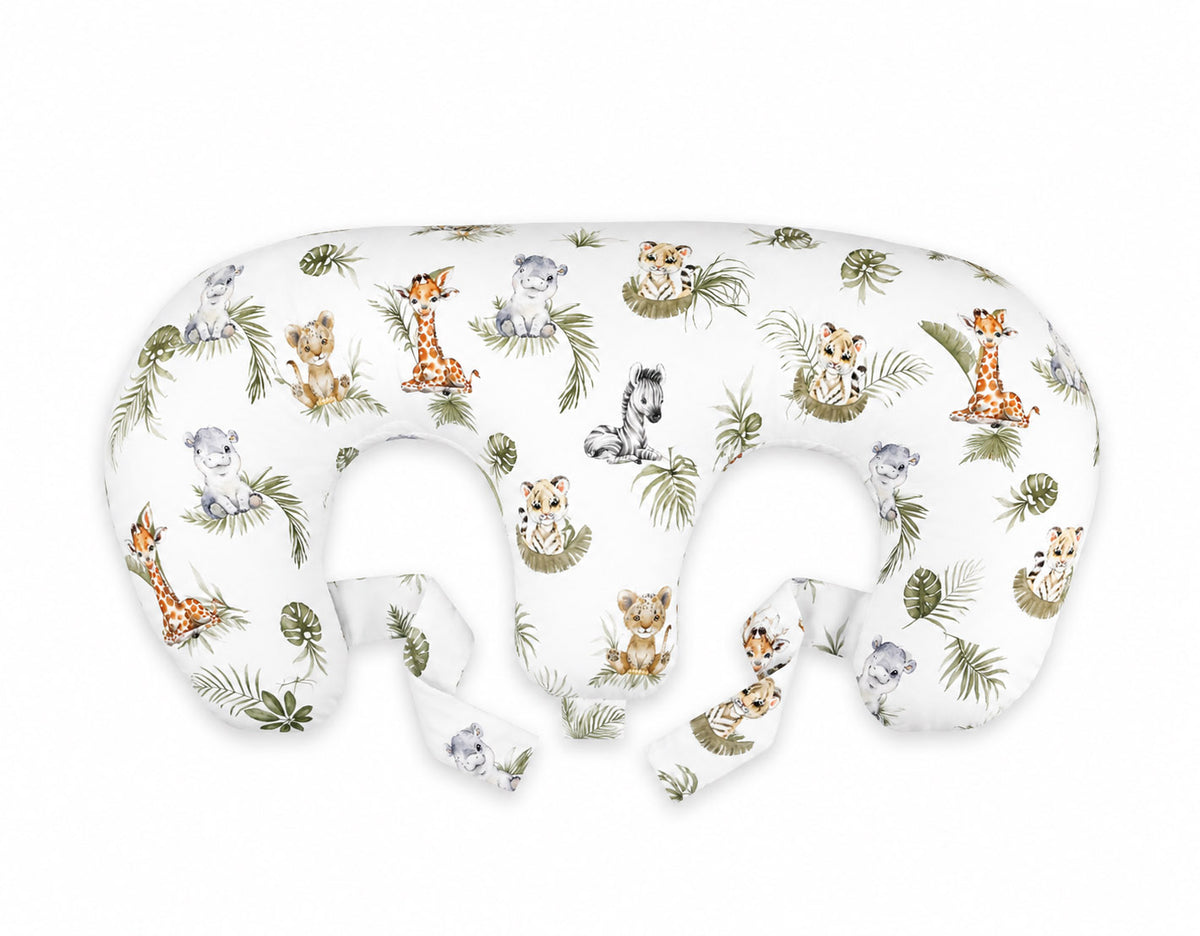 Replacement Cover for Bobono Twin Nursing Pillow – 100% Cotton - Little Safari