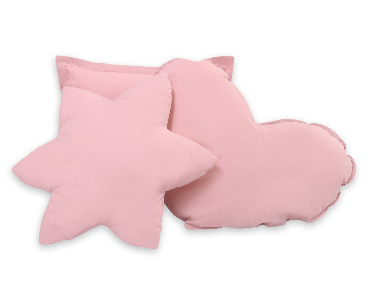 Teepee tent for kids + playmat + pillows + decorative feathers - pastel pink