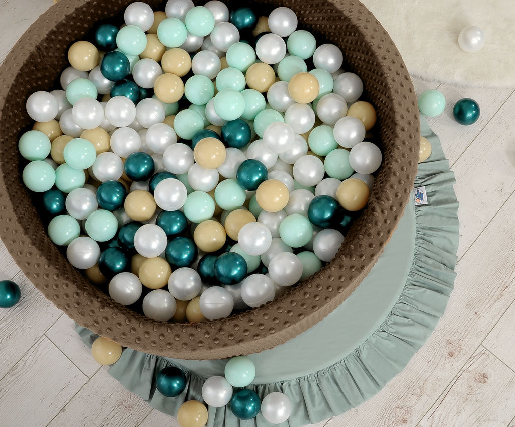 Plastic balls for the dry pool 50pcs - pearl green