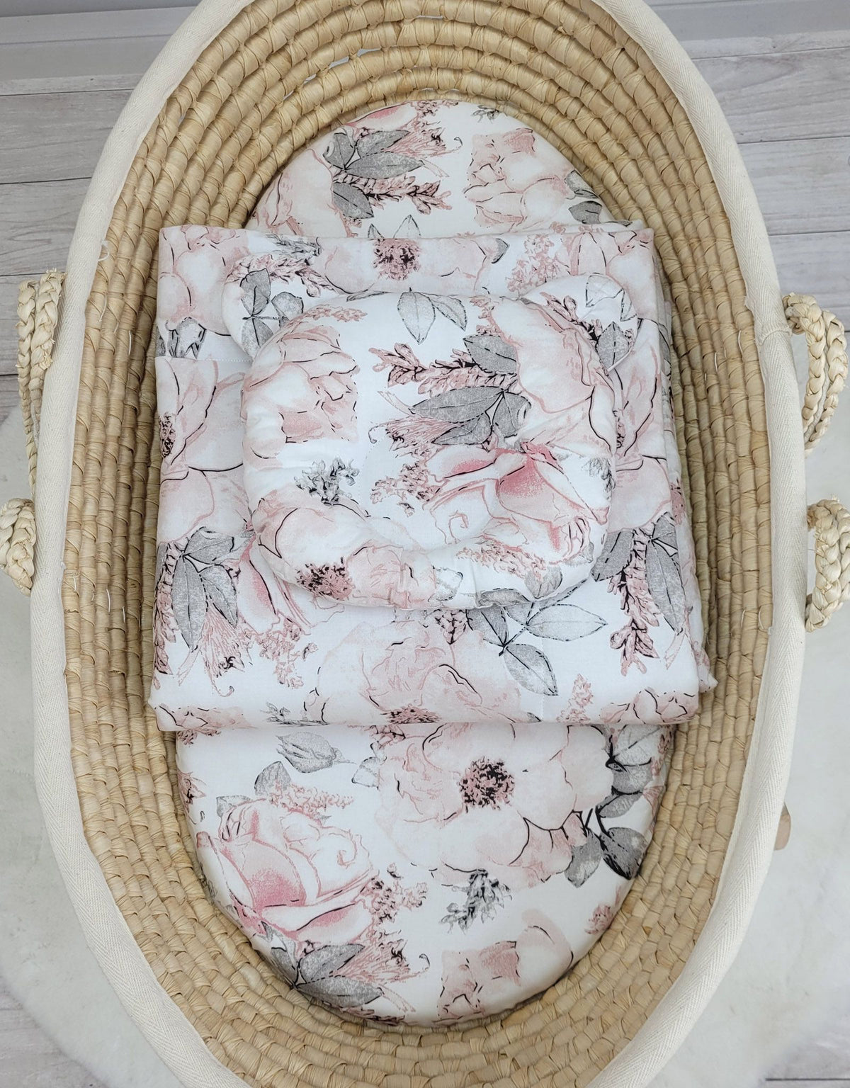 Duvet with pillow Teddy - 2pcs set - sepia roses