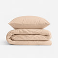 Cotton children's bedding set, 2 pieces, pillowcase 60x40 cm and duvet cover 120x90 cm - beige