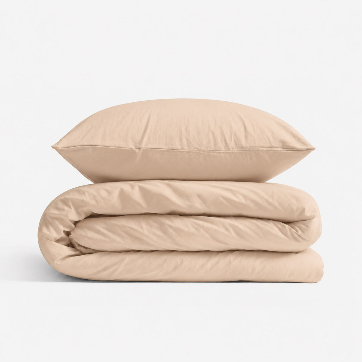 Cotton children's bedding set, 2 pieces, pillowcase 60x40 cm and duvet cover 120x90 cm - beige