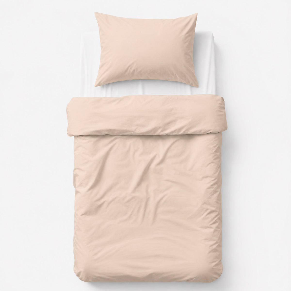 Cotton children's bedding set, 2 pieces, pillowcase 60x40 cm and duvet cover 120x90 cm - beige