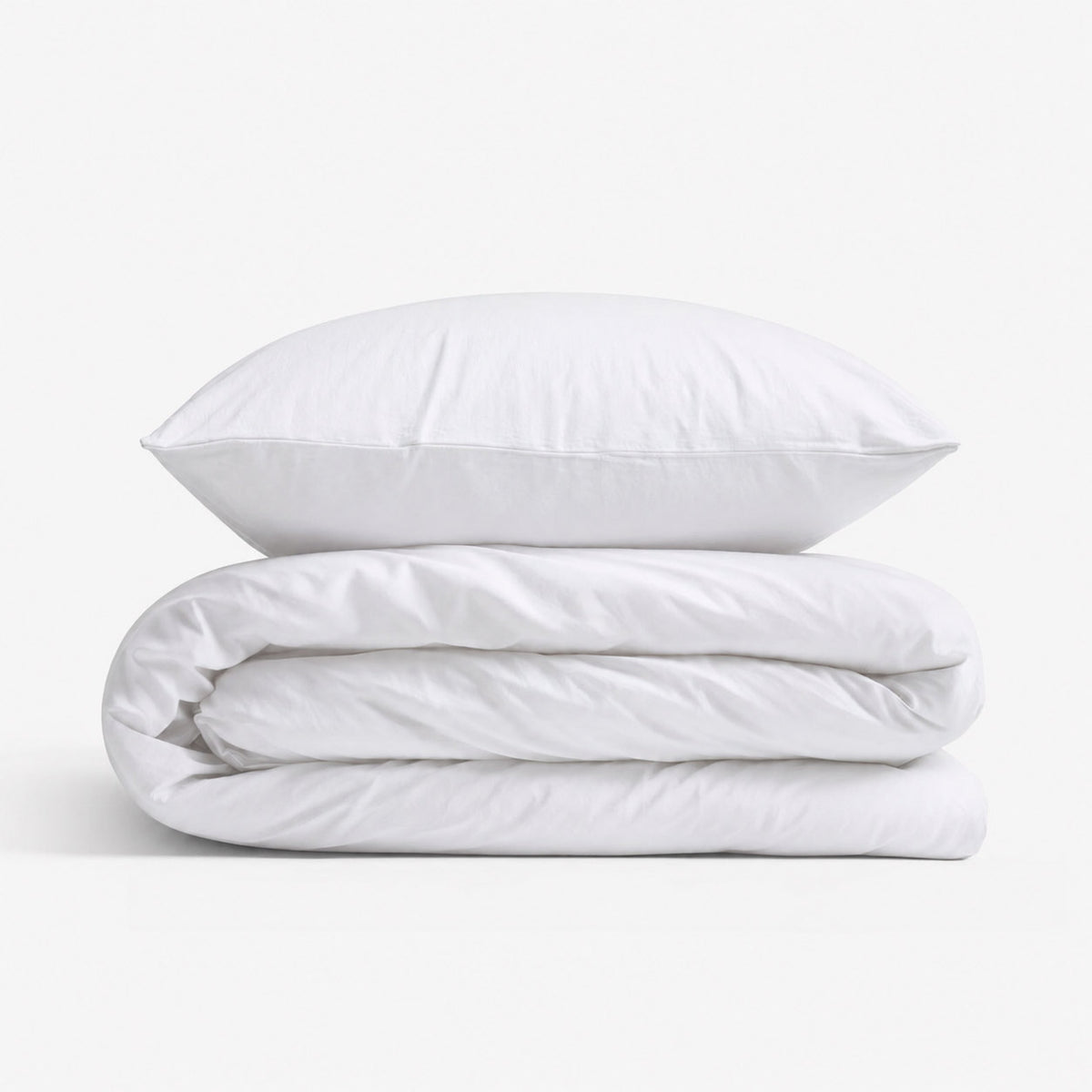 Cotton children's bedding set, 2 pieces, pillowcase 60x40 cm and duvet cover 120x90 cm - white