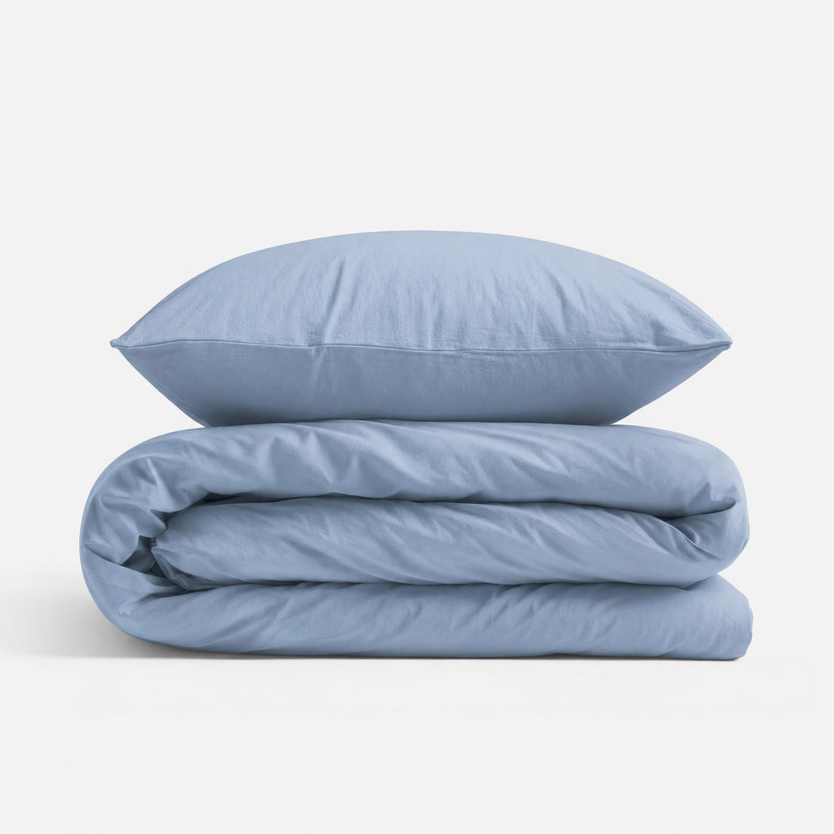 Cotton children's bedding set 2 pieces pillowcase 60x40 cm and duvet cover 135x100 cm - pastel blue