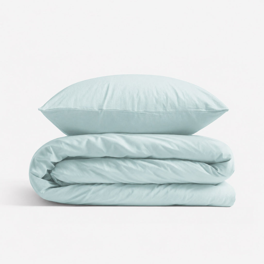 Cotton children's bedding set 2 pieces pillowcase 60x40 cm and duvet cover 135x100 cm - mint