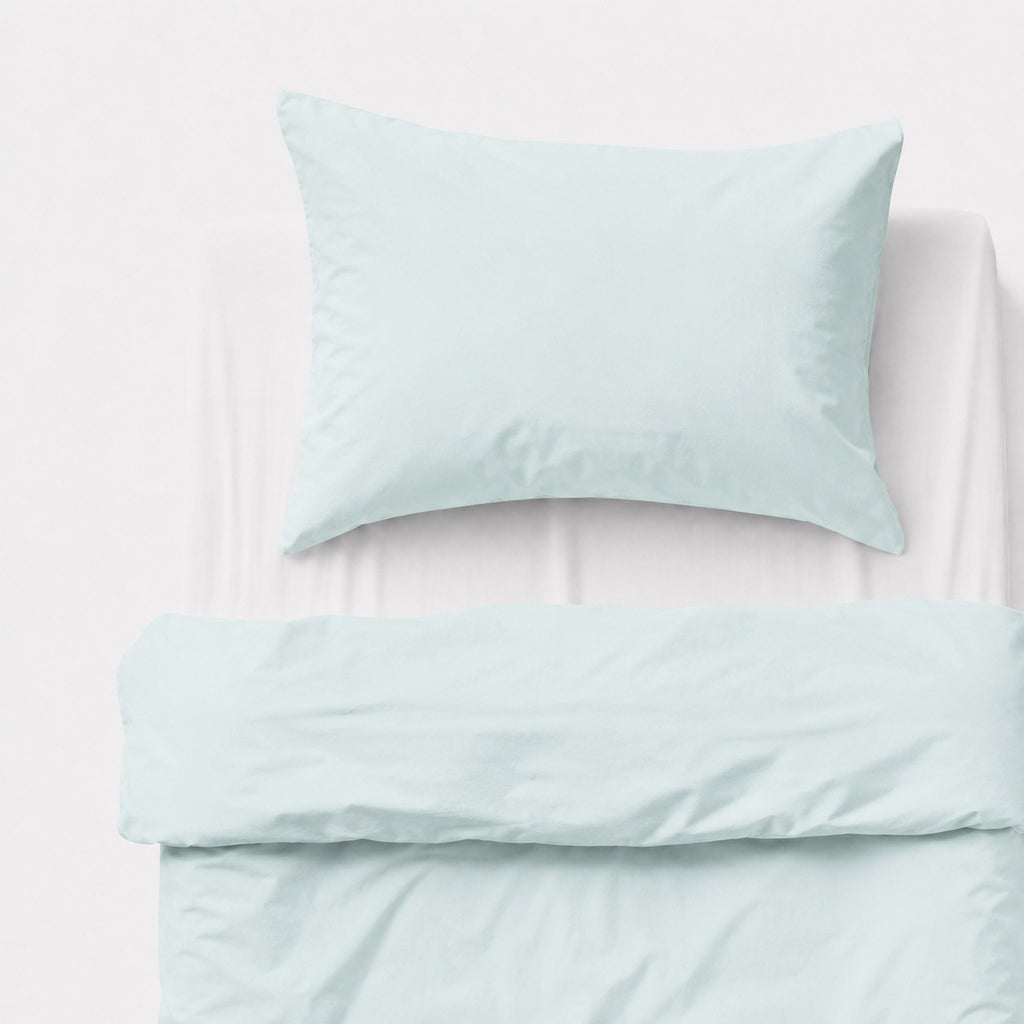 Cotton children's bedding set 2 pieces pillowcase 60x40 cm and duvet cover 135x100 cm - mint