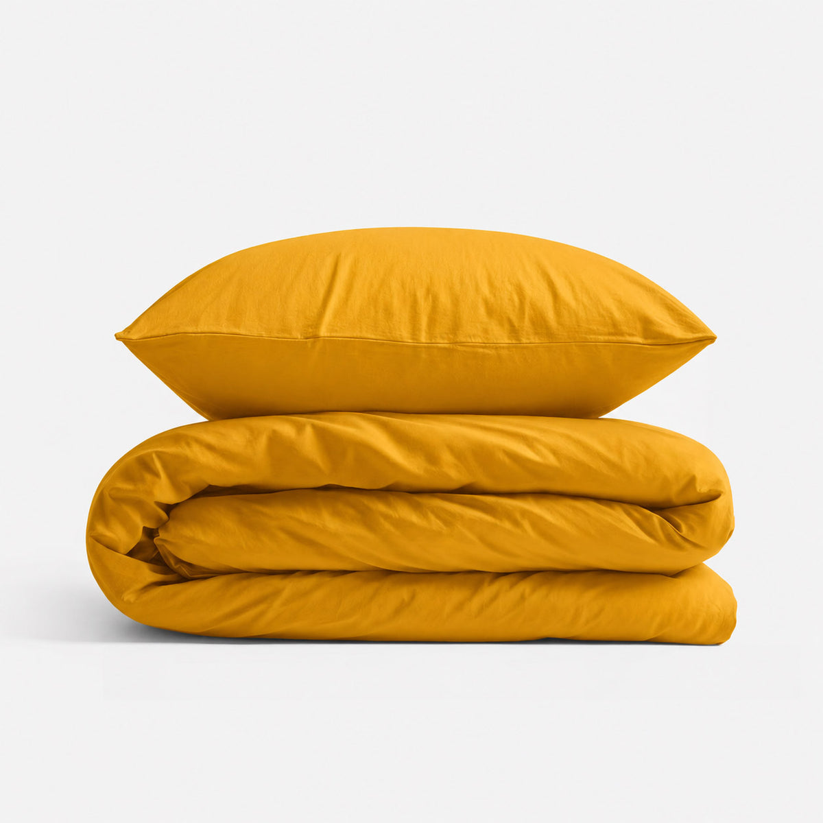 Cotton children's bedding set 2 pieces pillowcase 60x40 cm and duvet cover 135x100 cm - honey yellow