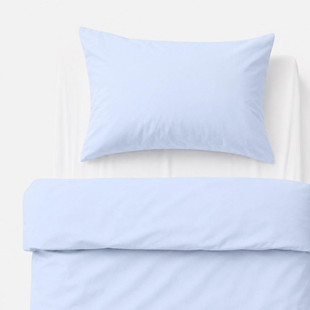 Cotton children's bedding set, 2 pieces, pillowcase 60x40 cm and duvet cover 120x90 cm - blue