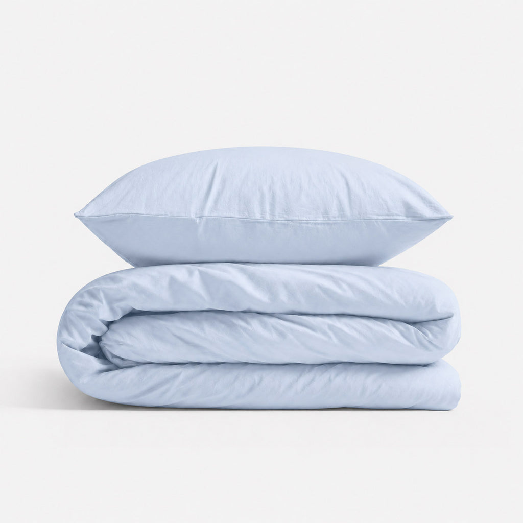 Cotton children's bedding set 2 pieces pillowcase 60x40 cm and duvet cover 135x100 cm - blue