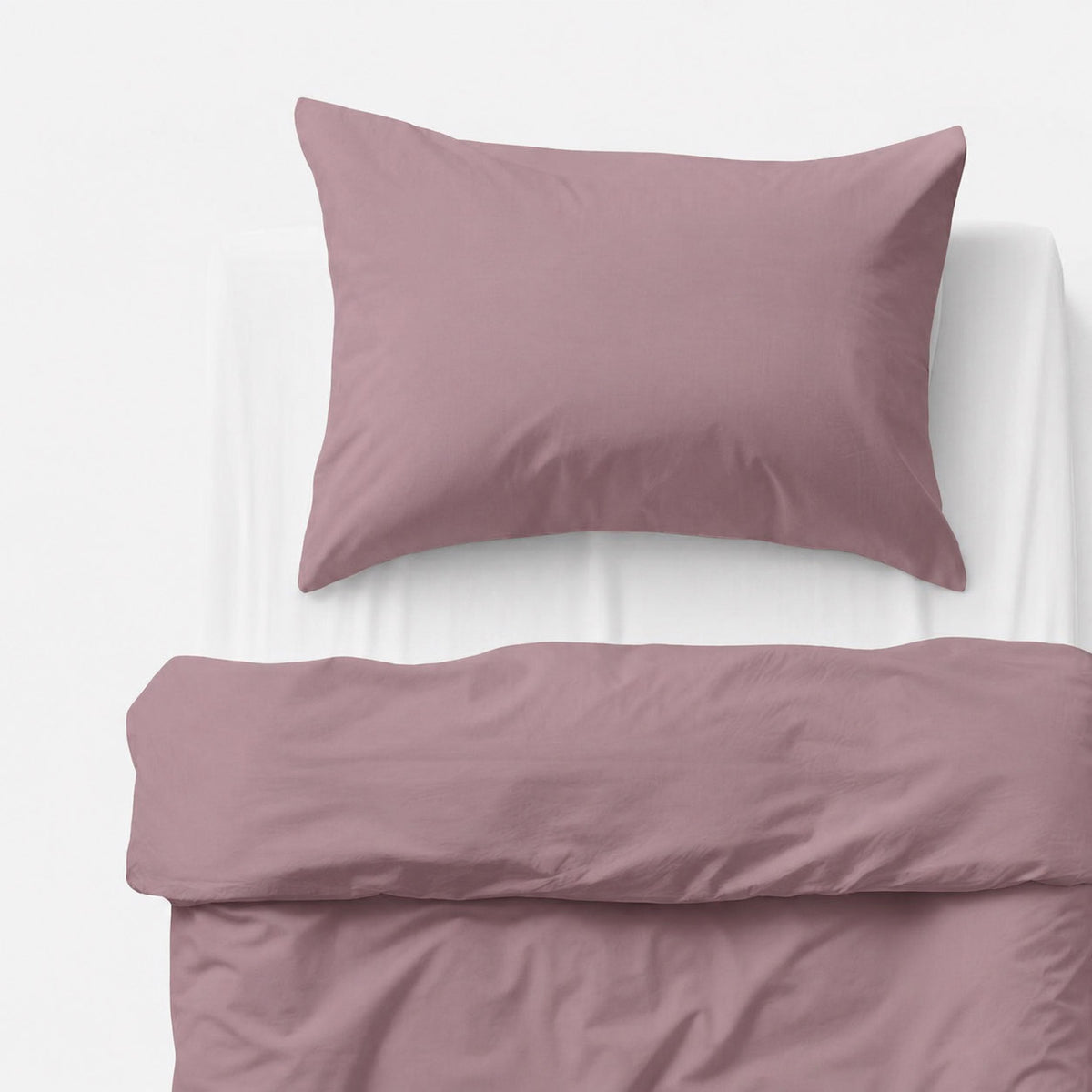 Cotton children's bedding set 2 pieces pillowcase 60x40 cm and duvet cover 135x100 cm -pastel violet