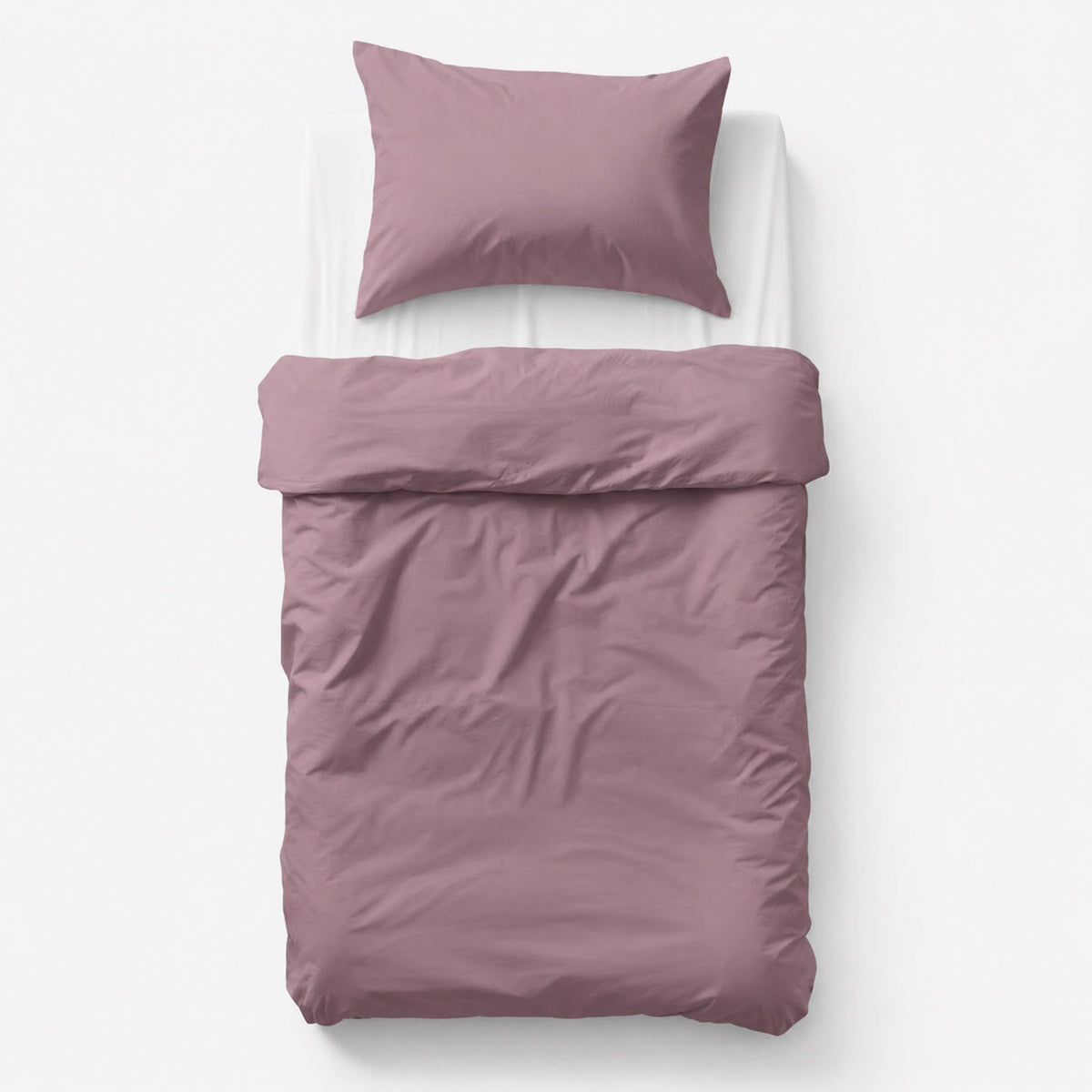 Cotton children's bedding set 2 pieces pillowcase 60x40 cm and duvet cover 135x100 cm -pastel violet