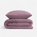 Cotton children's bedding set 2 pieces pillowcase 60x40 cm and duvet cover 135x100 cm -pastel violet
