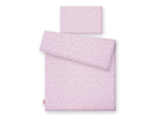 Baby cotton bedding set 2-pcs 120x90 - burgundy stars