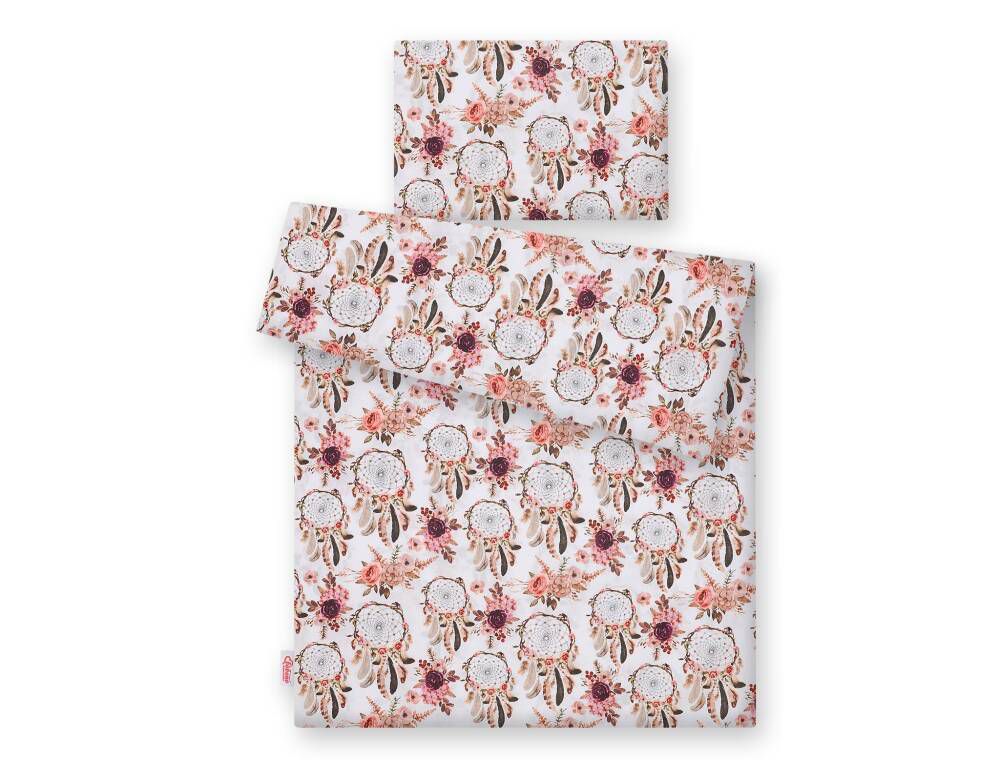 Baby cotton bedding set 2-pcs 120x90 cm- flower dream catchers