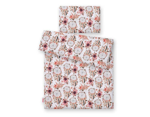 Baby cotton bedding set 2-pcs 120x90 cm- flower dream catchers