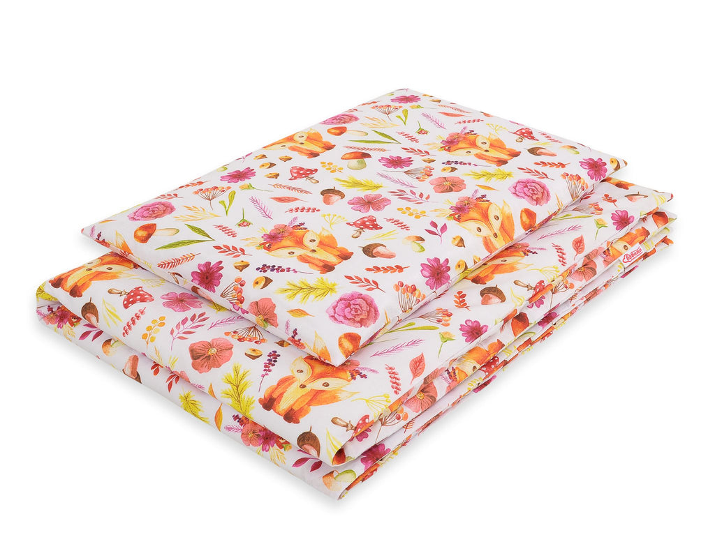 Baby cotton bedding set 2-pcs - fox in a wreath