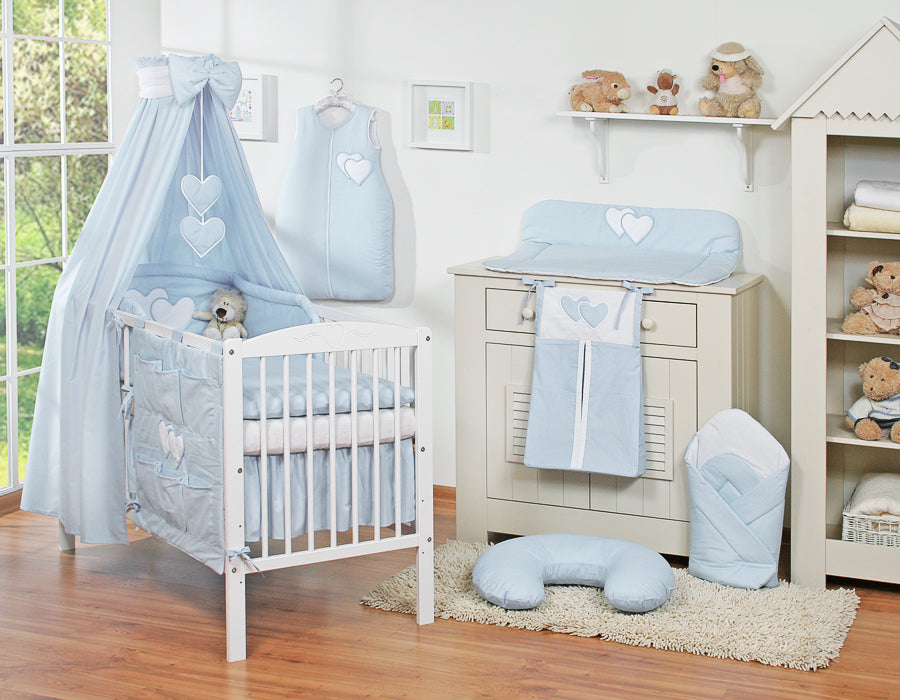 Canopy made of fabric- Hanging Hearts blue