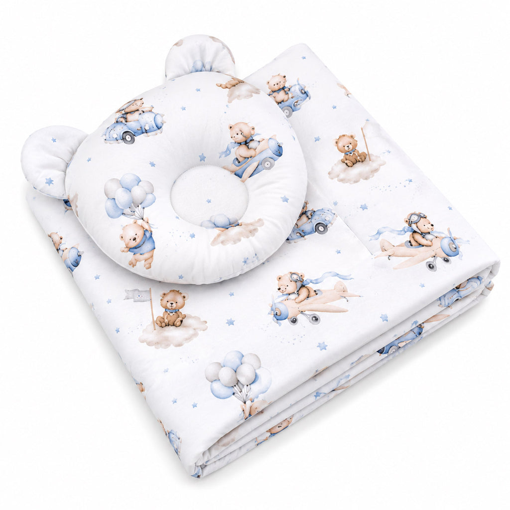 Duvet with pillow Teddy - 2pcs set - Blue Sky Bears