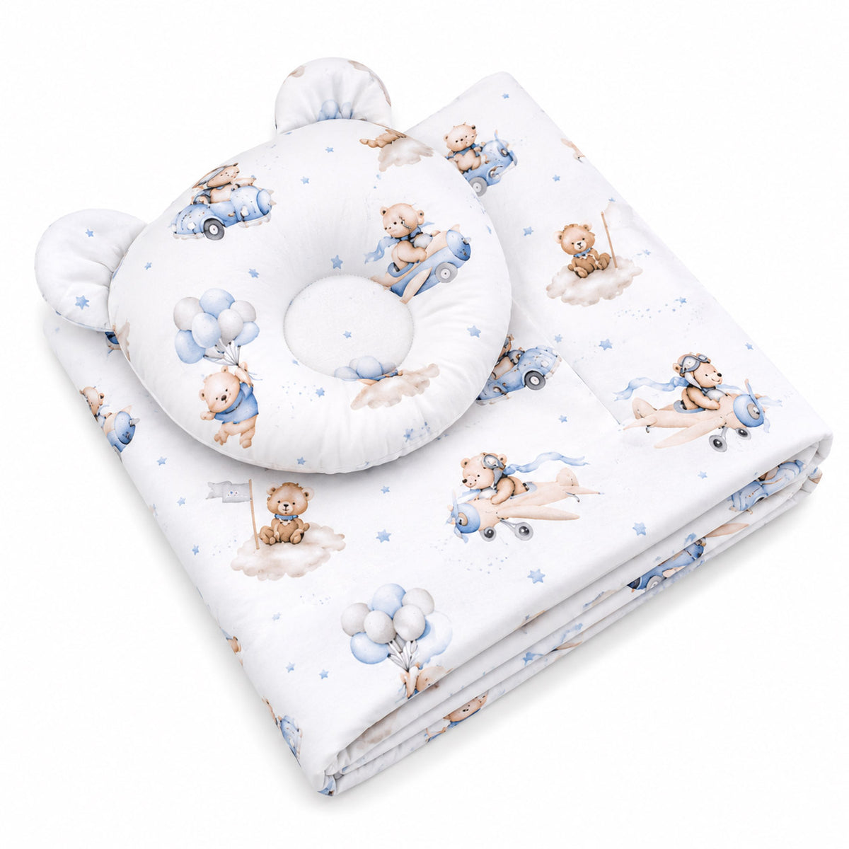 Duvet with pillow Teddy - 2pcs set - Blue Sky Bears