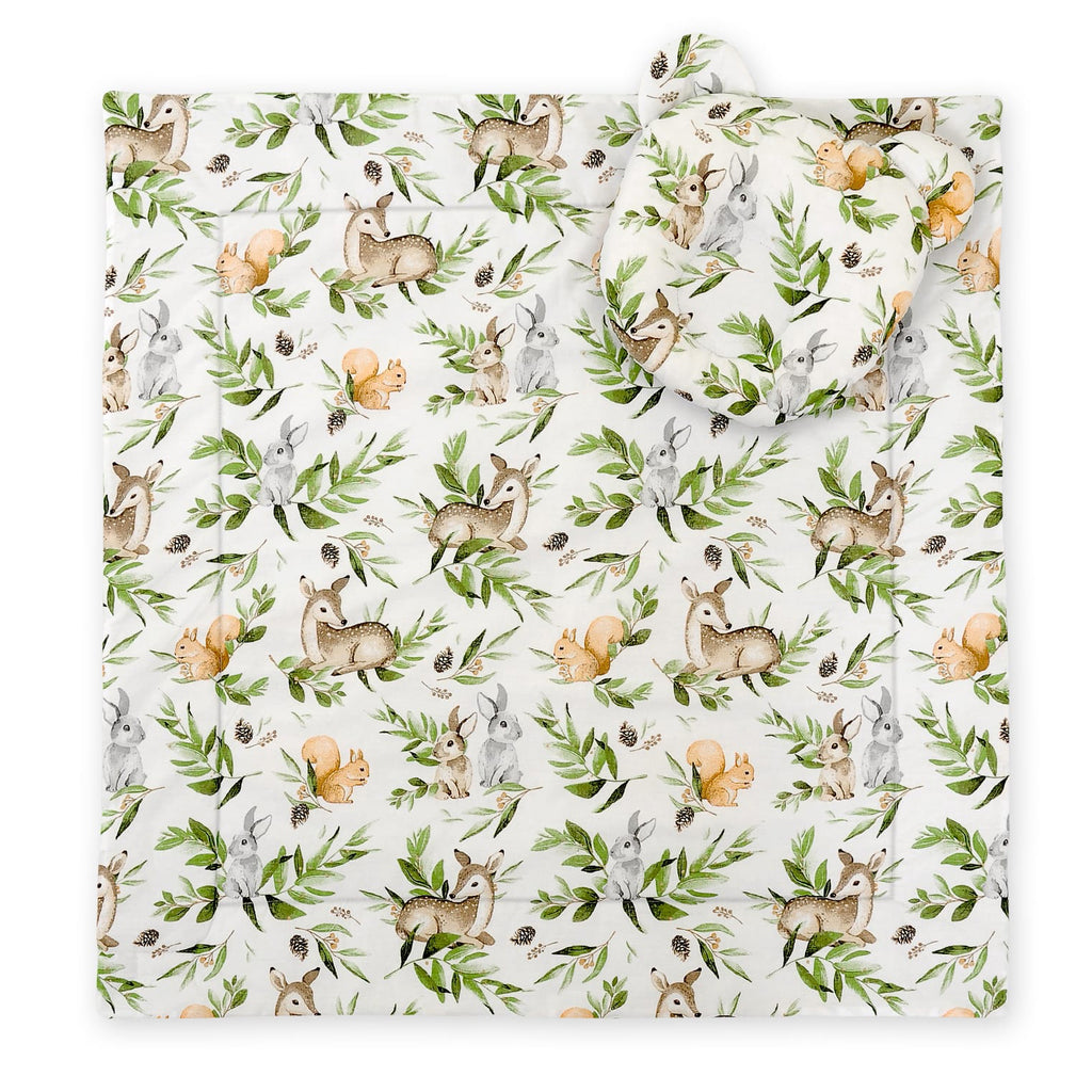 Duvet with pillow Teddy - 2pcs set - woodland green