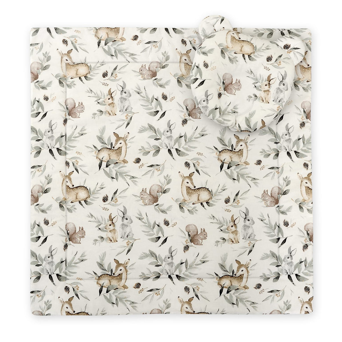 Duvet with pillow Teddy - 2pcs set - woodland olive