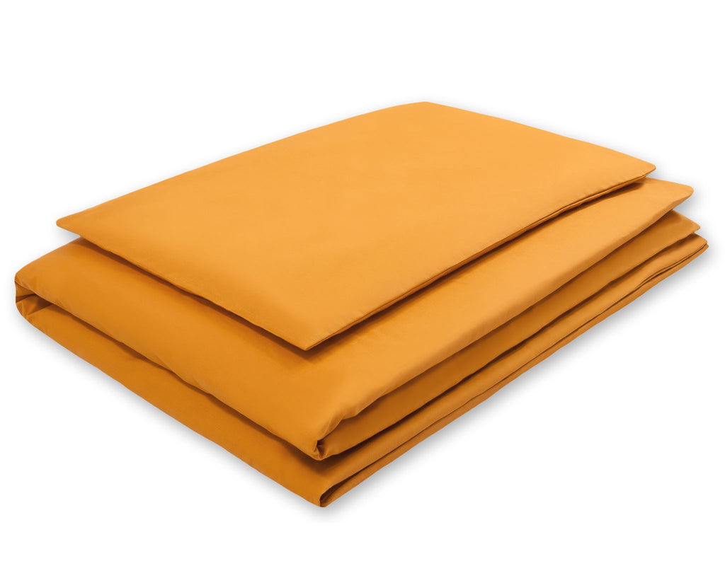 Cotton children's bedding set, 2 pieces, pillowcase 60x40 cm and duvet cover 120x90 cm -honey yellow