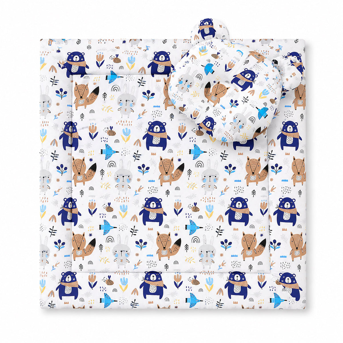 Duvet with pillow Teddy - 2pcs set - navy blue bears