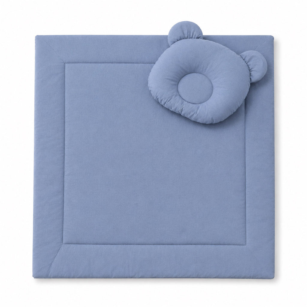 Blanket with pillow - 2pcs set - pastel blue