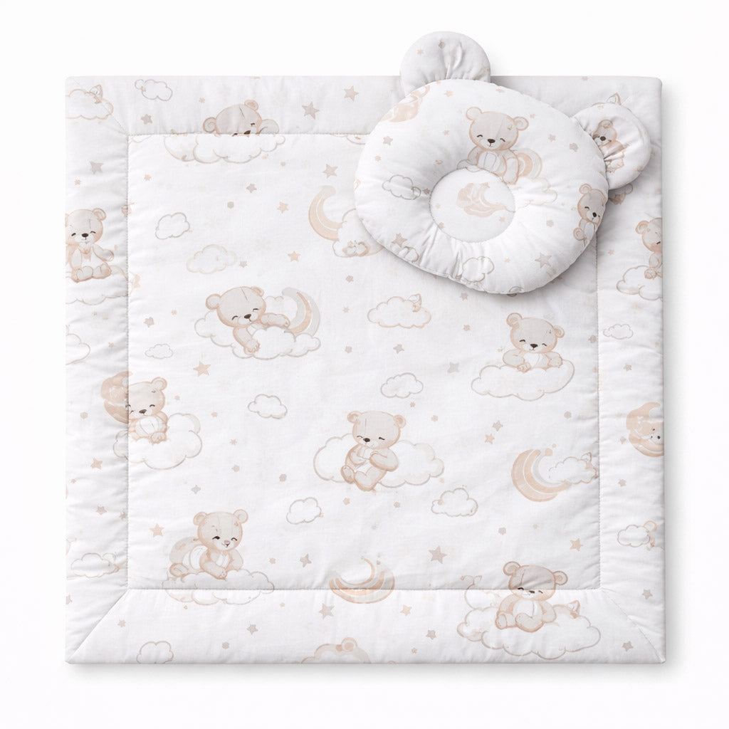 Duvet with pillow Teddy - 2pcs set - Rainbow beige bear